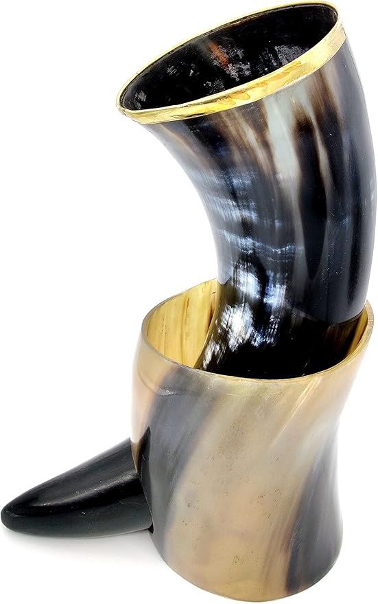 Viking Drinking Horn with Stand