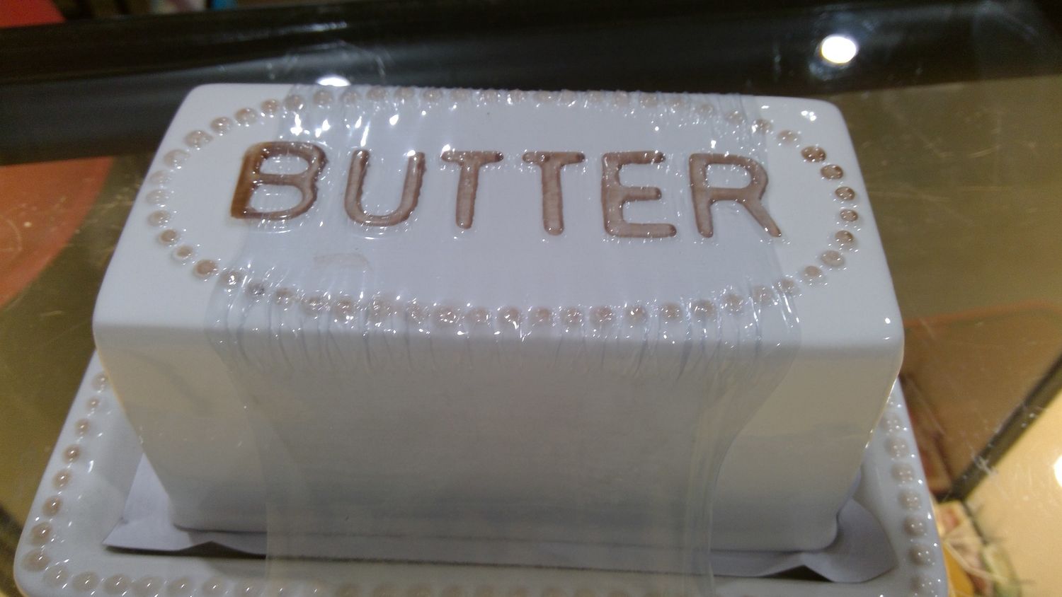 ceramic butter dish large