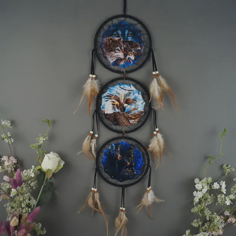 Animal dream catchers  wall hanger 3 piece