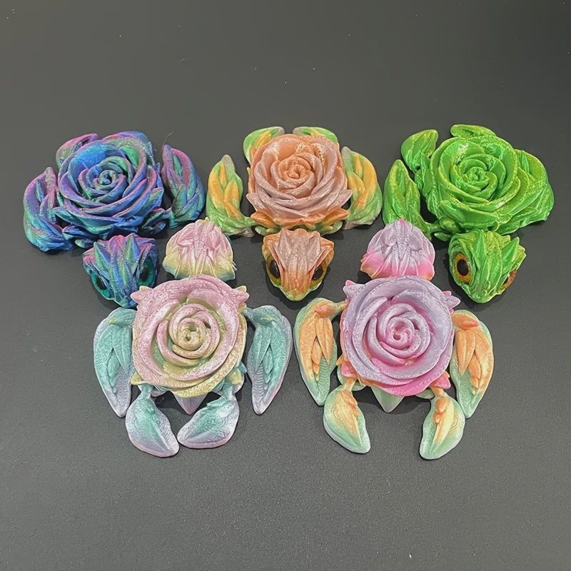 3D Printed Simulated Rose Turtle