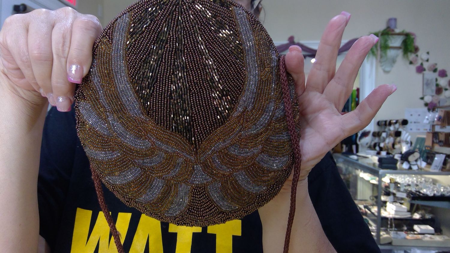 VINTAGE GOLD BEADED PURSE