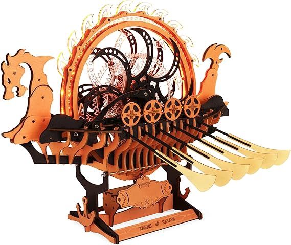 Viking Dragon Ship Mechanical Wooden Puzzles