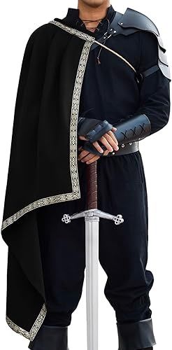 Mens Renaissance Shawl Half Shoulder Cape