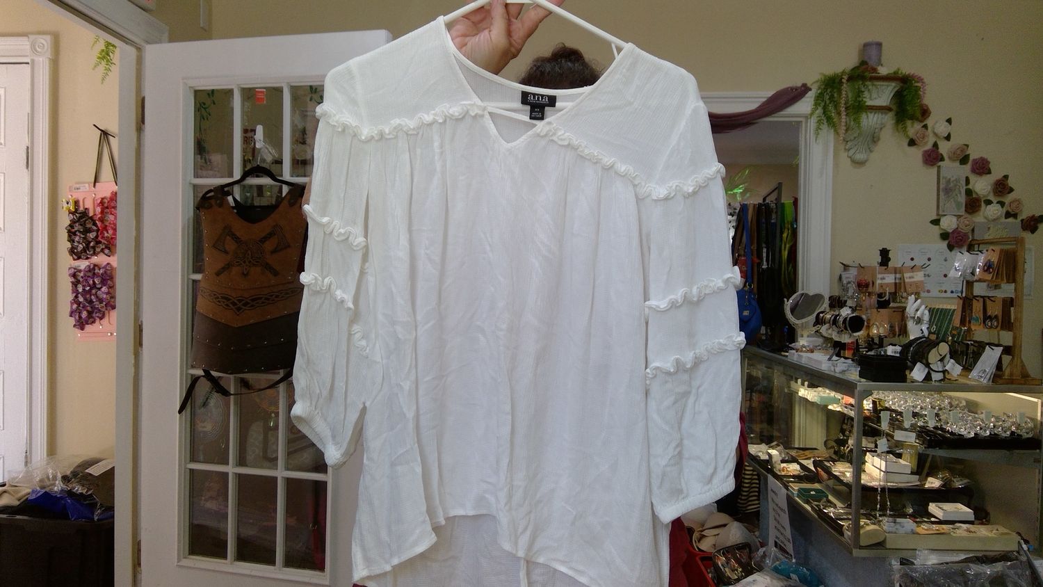 A.N.A  White Bell sleves Size xsmall