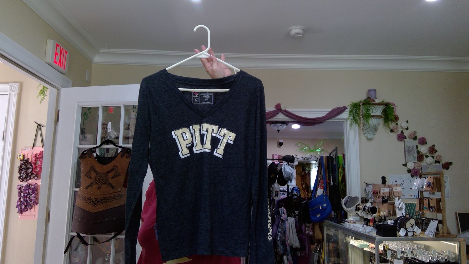 Pitt Long Sleeve Shirt Gray Size Large