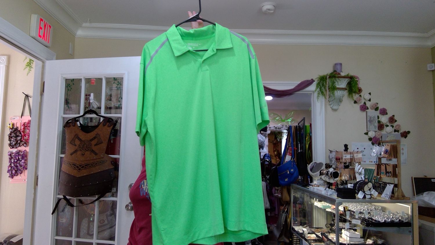 Nick golf Lime Green mens shirt Size xl
