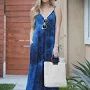 Ninexis Max Dress Tie-dye Blue Size Large