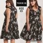 Torrid Black Flowered dress 2017