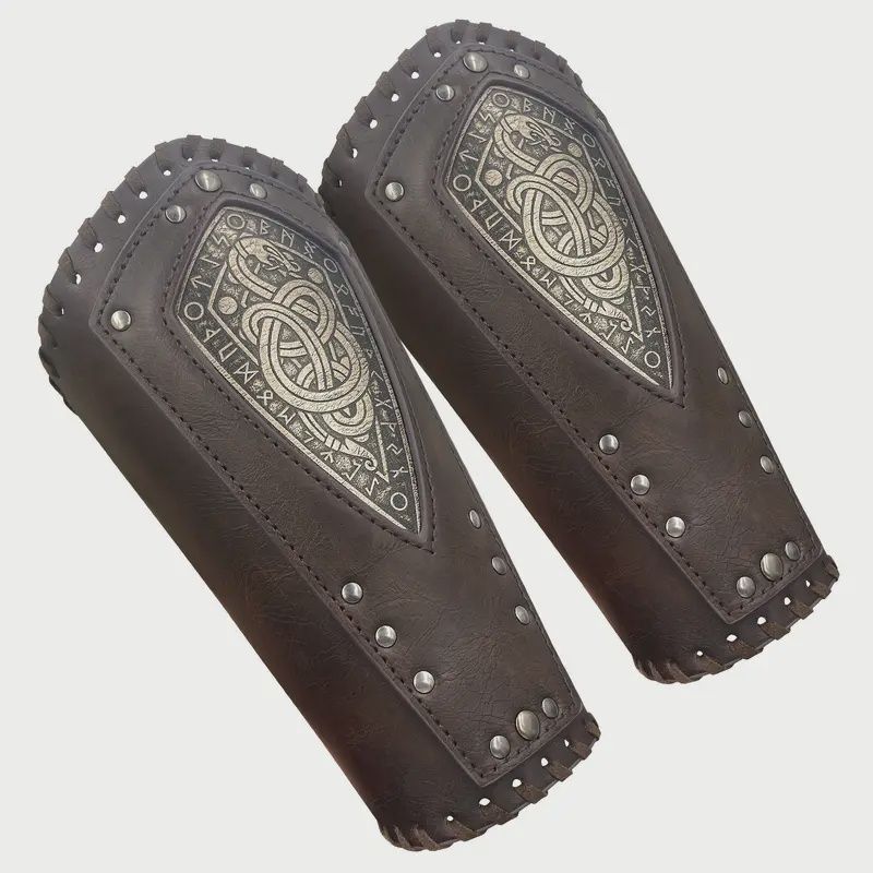 Snake Wrist Guards in Nordic Viking Style