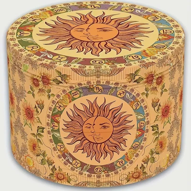 Grinder Bohemian Retro Grinder Sun and Moon Grinder with A Small Scraper