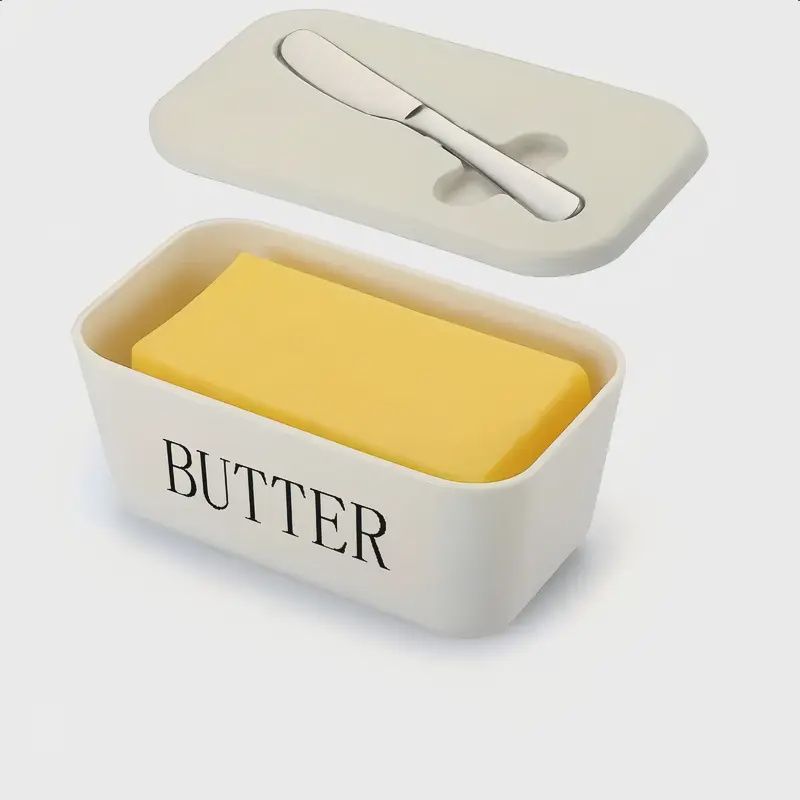 Plastic Butter Dish with Knife