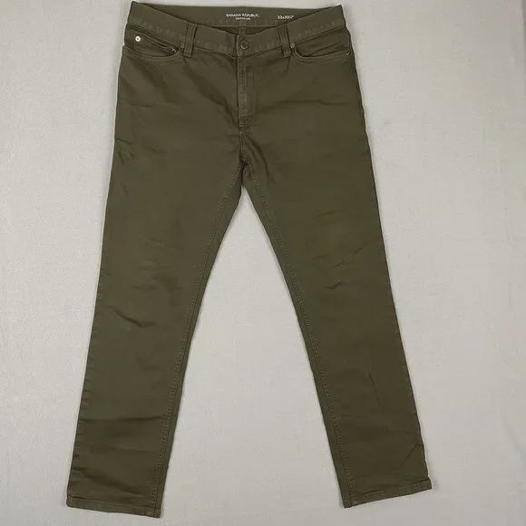 Banana Republic Green Jeans Size 35x34