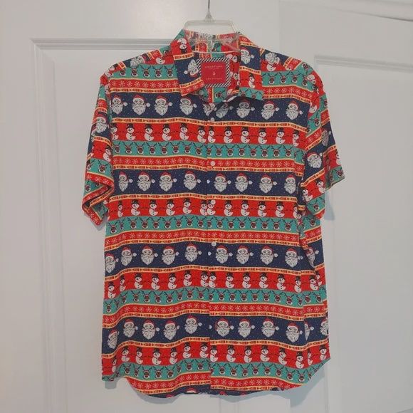 denim &amp; flower rickey singh size large Xmas shirt