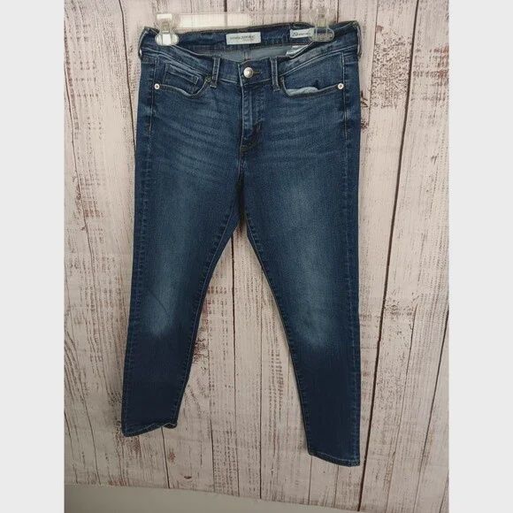 Banana Republic premium denim skinny ankle size 27 dark blue
