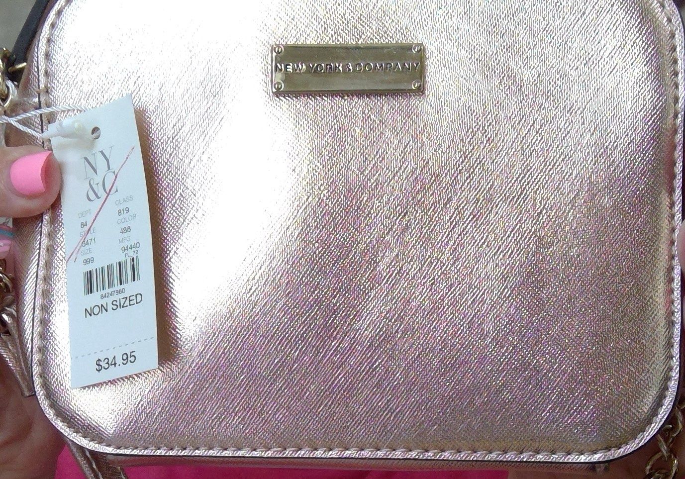 York and company golden purse