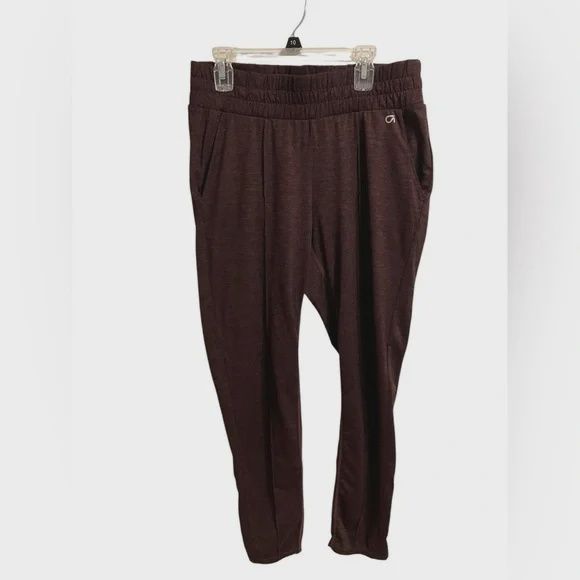 Gap brushed tech jersey jogger mid rise size small Brown