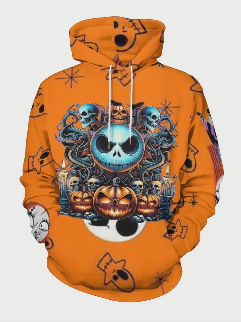 Orange Christmas hoodie size L