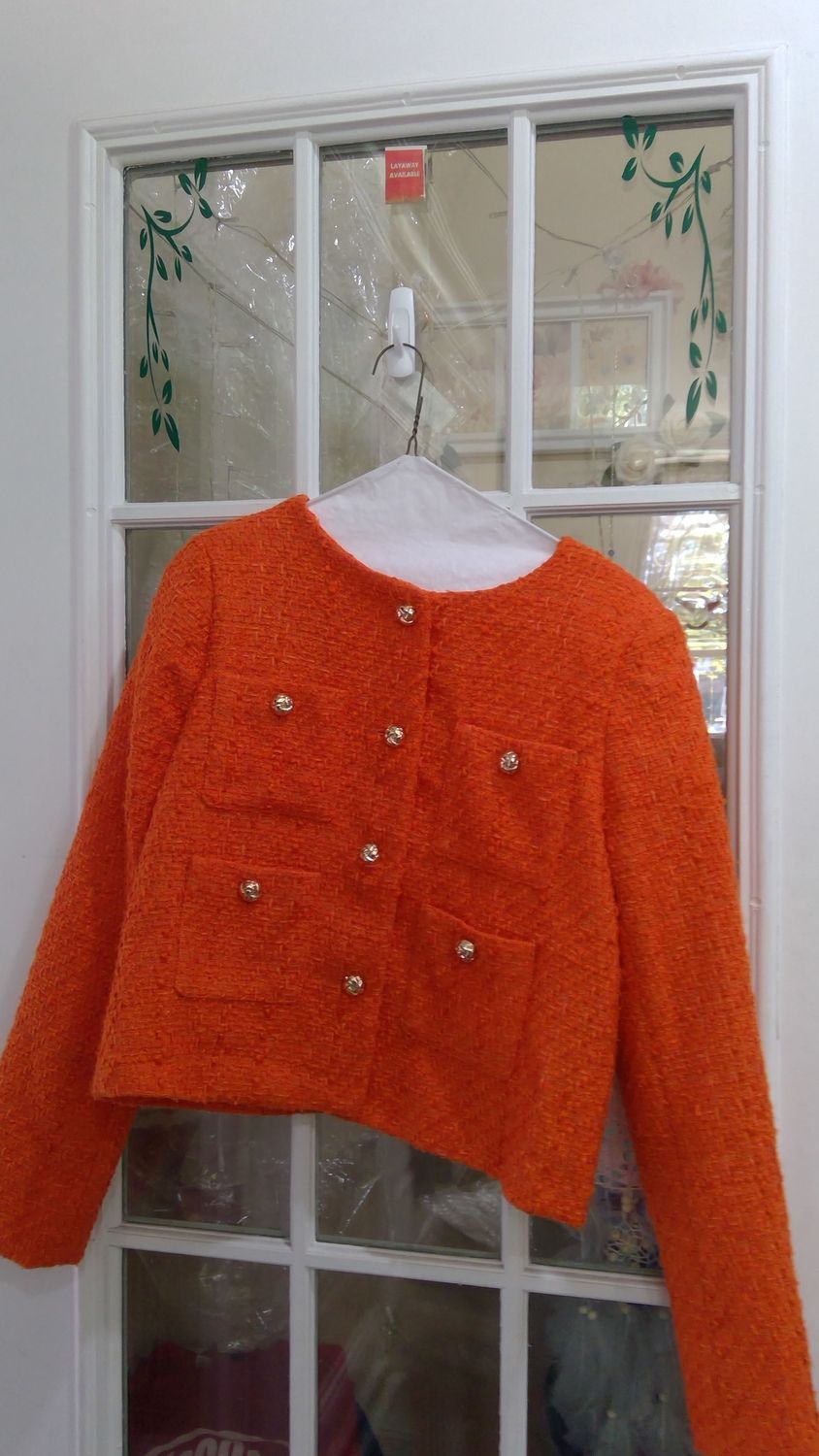 Rachel Zoe Orange blazer womens size medium
