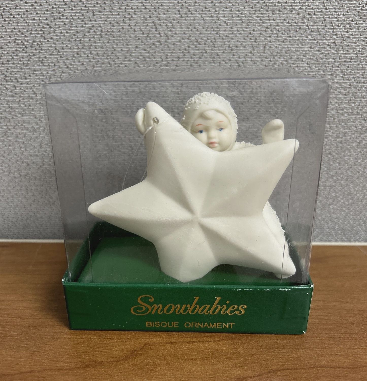 Snowbabies Swinging On A Star 68101 Bisque Ornament in Box