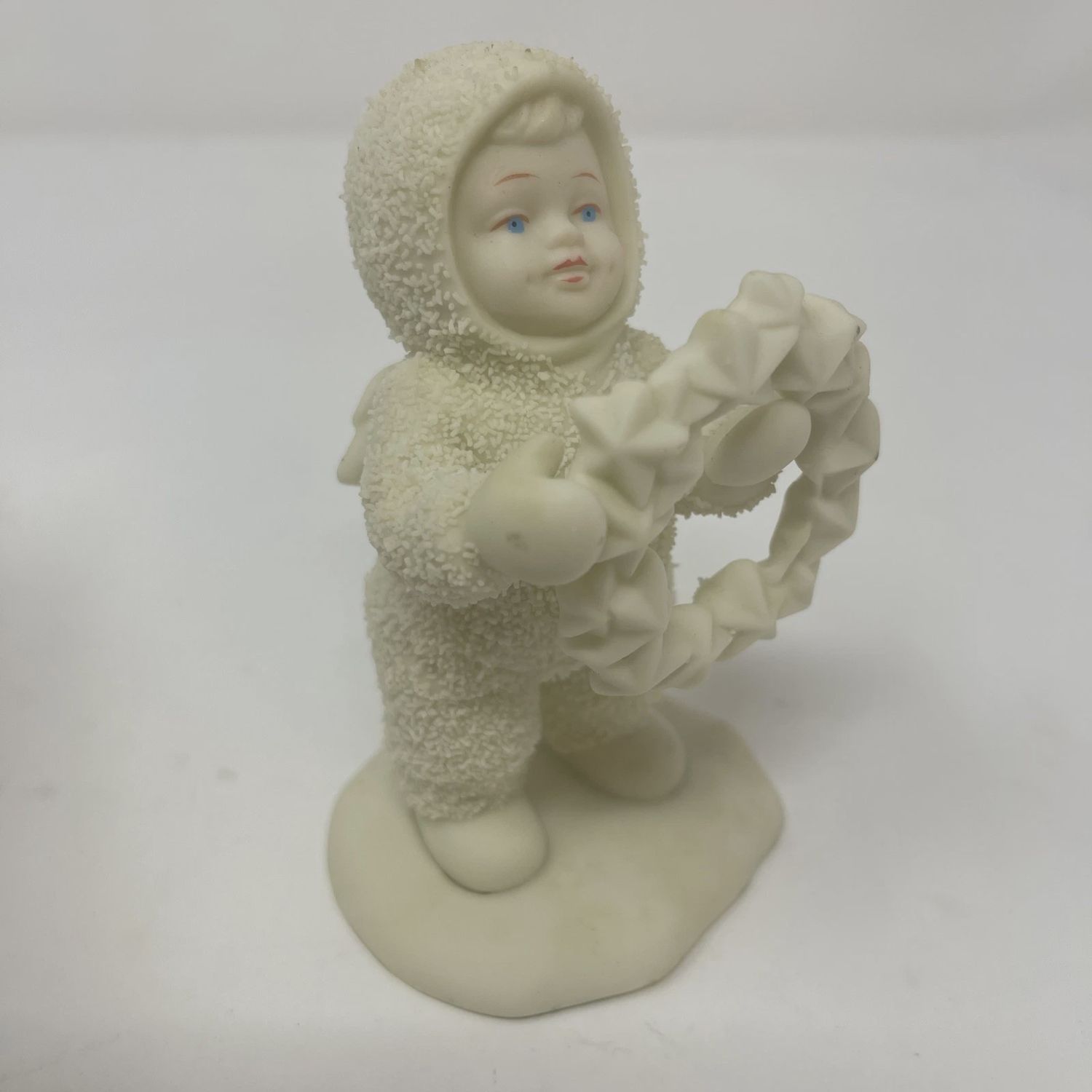 Snowbabies 6802-0 &quot;I Made This Just For You&quot; Baby With Christmas Wreath 1994