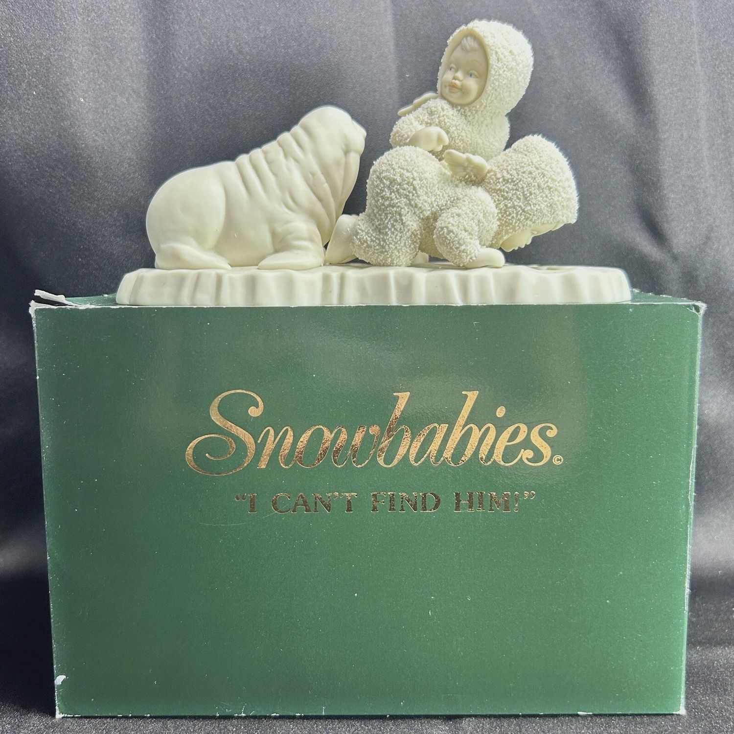 Vintage 1995 Dept 56 Snowbabies I CAN&#39;T FIND HIM #68800 ~ RETIRED &amp; ORIGINAL BOX