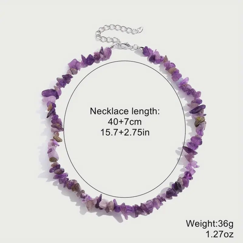 Boho Style Beaded Stone Necklace