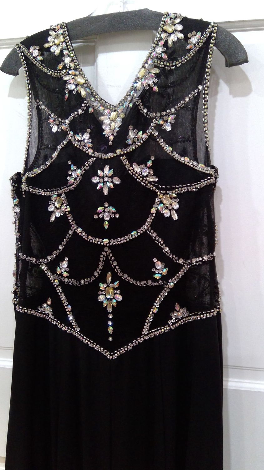 Jovani Elegant Black Jeweled Dress Size 18