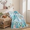 JAWO Turtle Throw Blanket, Sea Turtle Beach Throw Blanket for Bed, 50&quot; x 60&quot; Turtle Fleece Throw Blanket Beach Blanket Throw, Sea Turtle Ocean Animal Throw Blanket All Season Blankets for Living Room