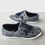 Sperry Women&#39;s Size 8 Gray / Black Slide on Shoe Animal Print