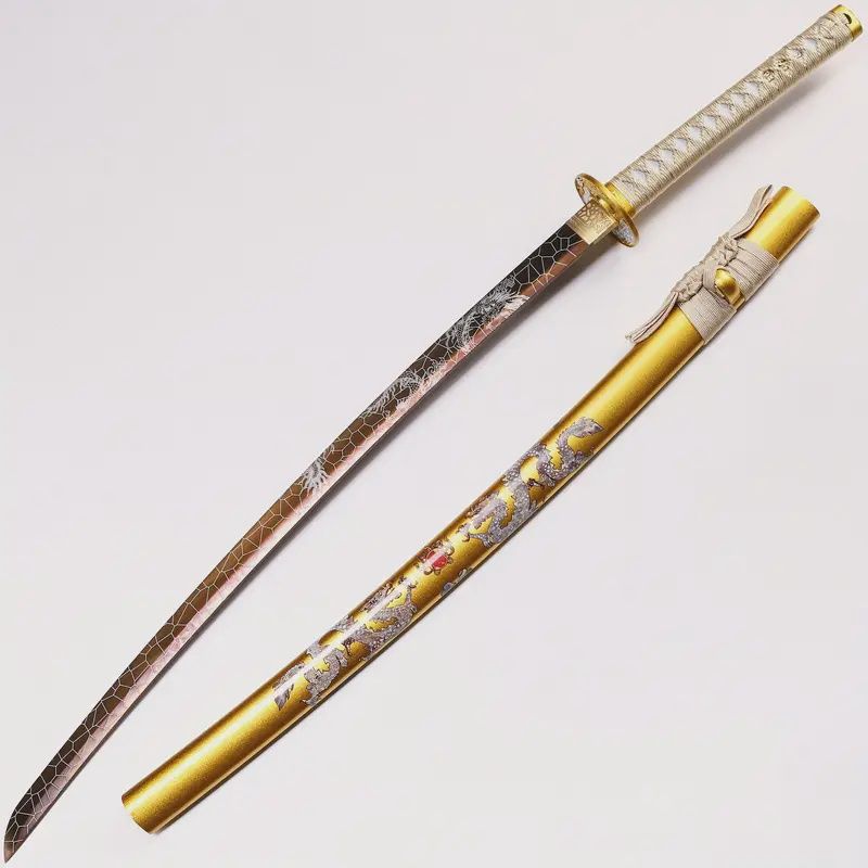 Golden Dragon Samurai Sword