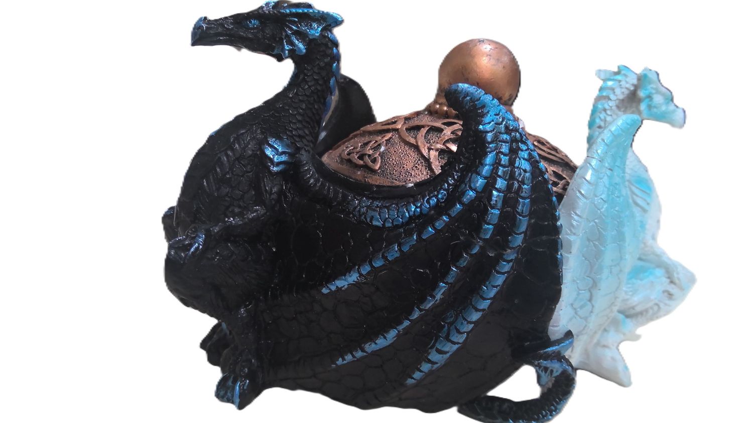 Blue and Black Dragon Heads Trinket Box