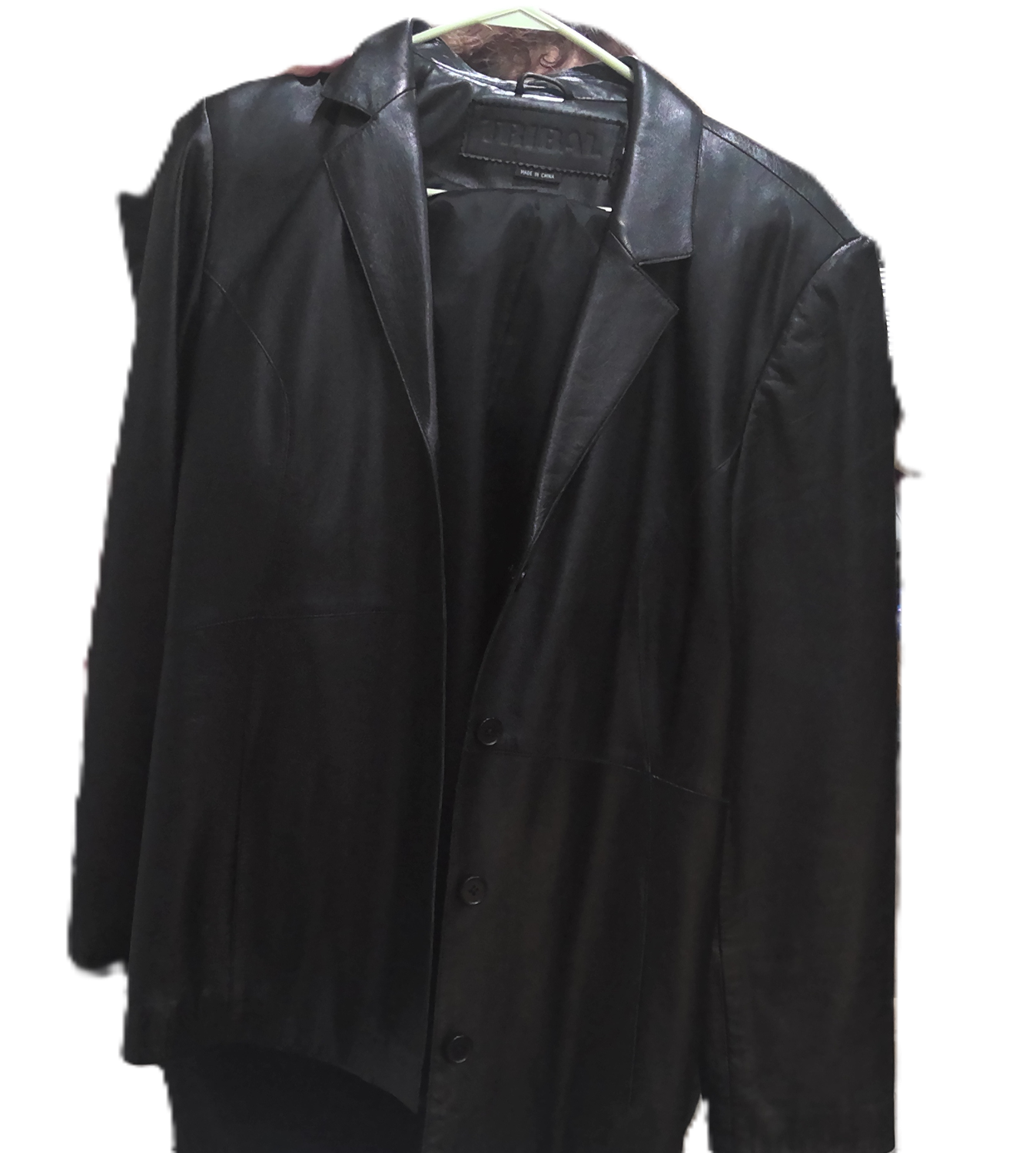 Tribal Leather Coat Size 14