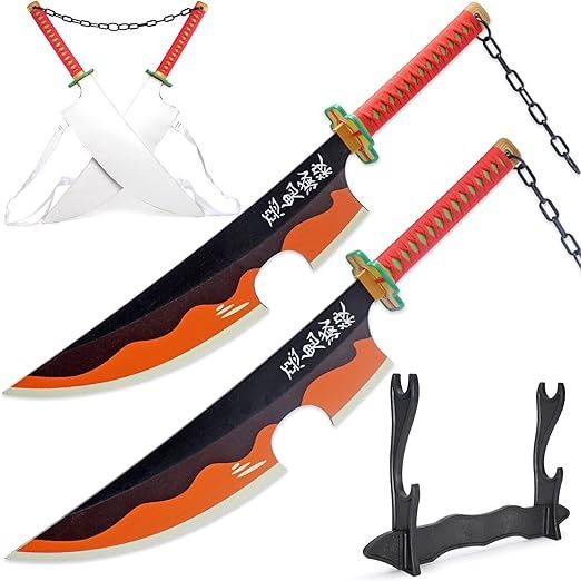 Two Tengen Uzui Swords Cosplay