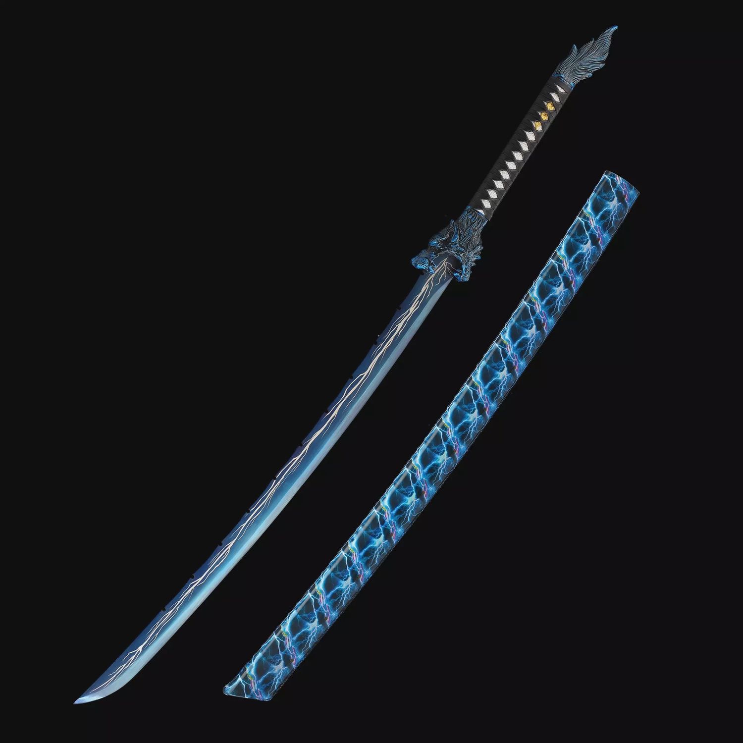 Blue Dragon Katana Lightning on Bladed