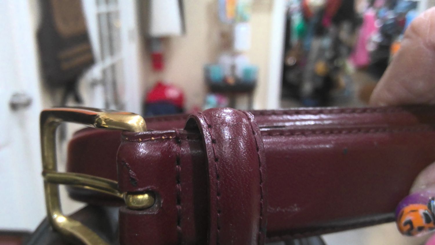 Red Mens Belt Size 36