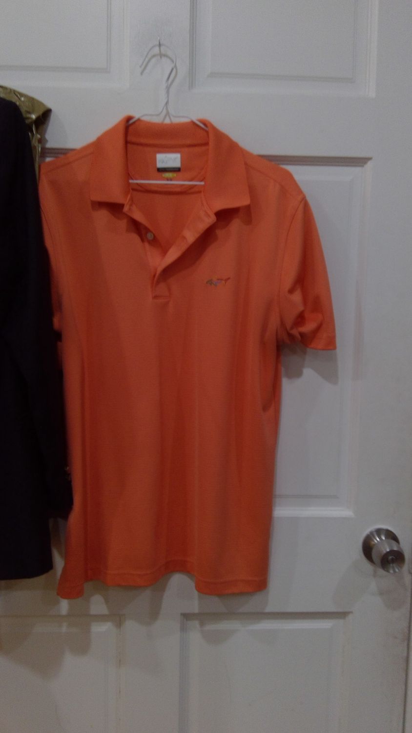 Greg Norman Orange Shirt Size  m