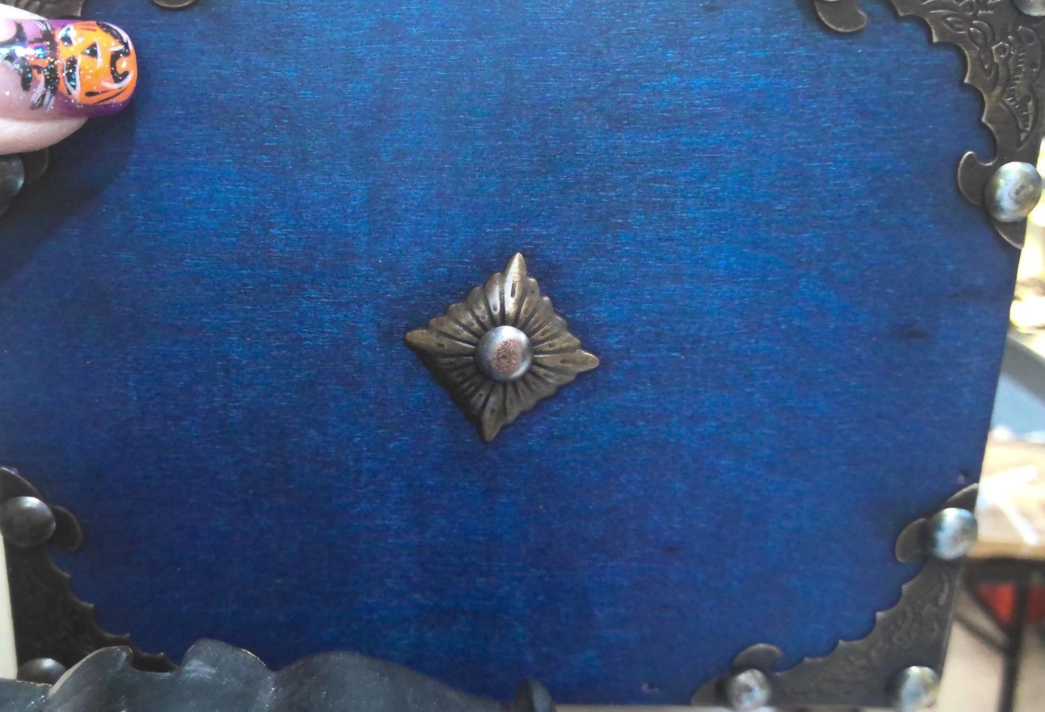 Herb Spell box Blue with Spoon