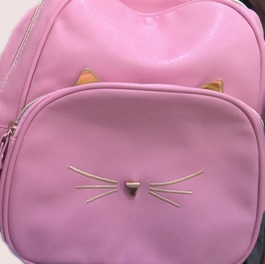 Meow Pink Cat Backpack