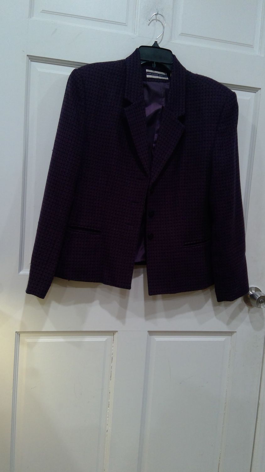 AMANDA SMITH PURPLE WOOL BLAZER SIZE 16