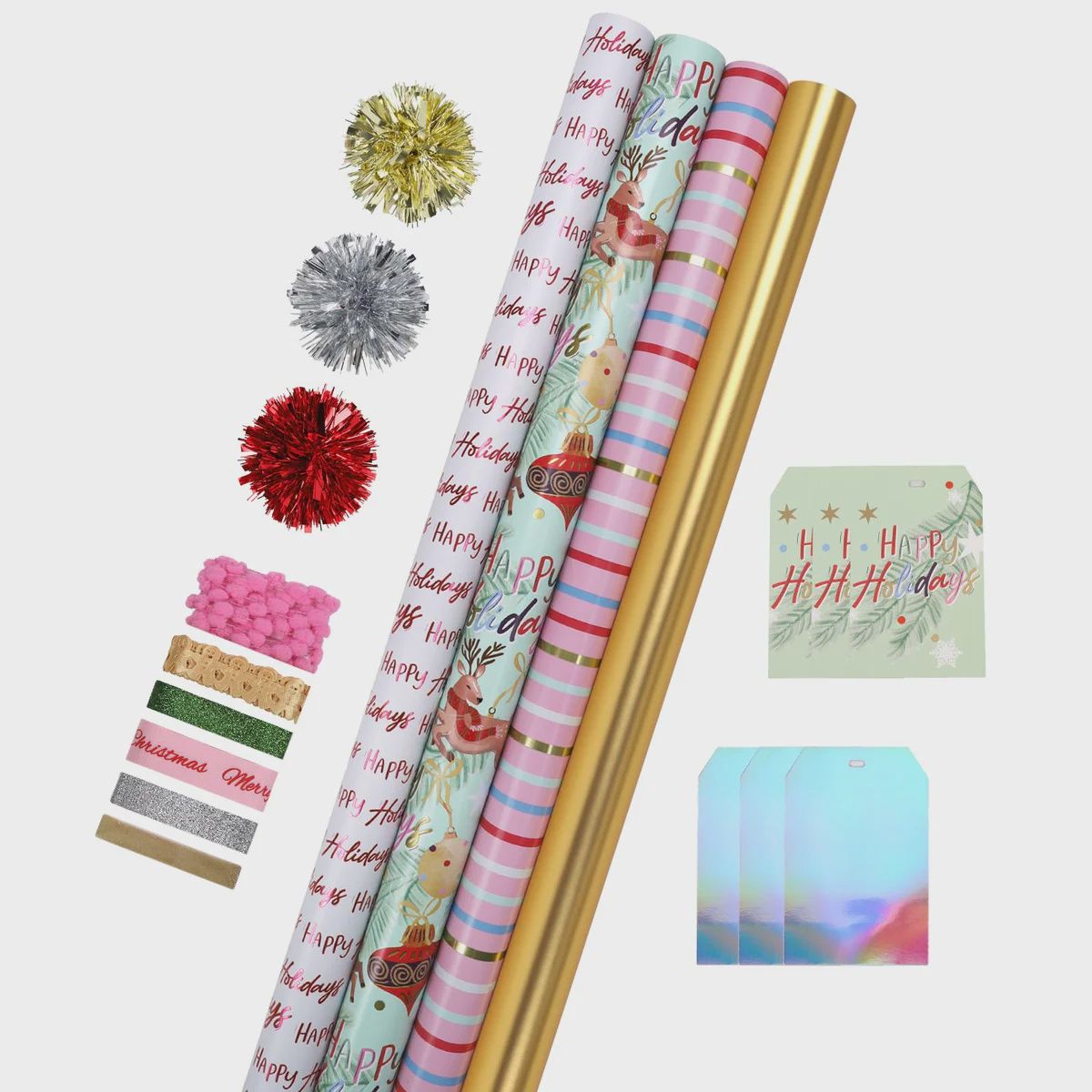 Christmas Gift Wrapping in the black tall