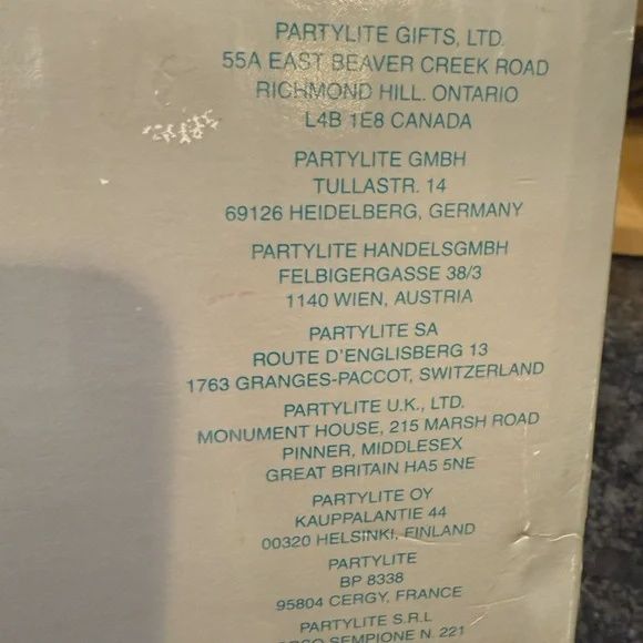 FROLICKING FROST 3  WICK CANDLE HOLDER PARTYLITE