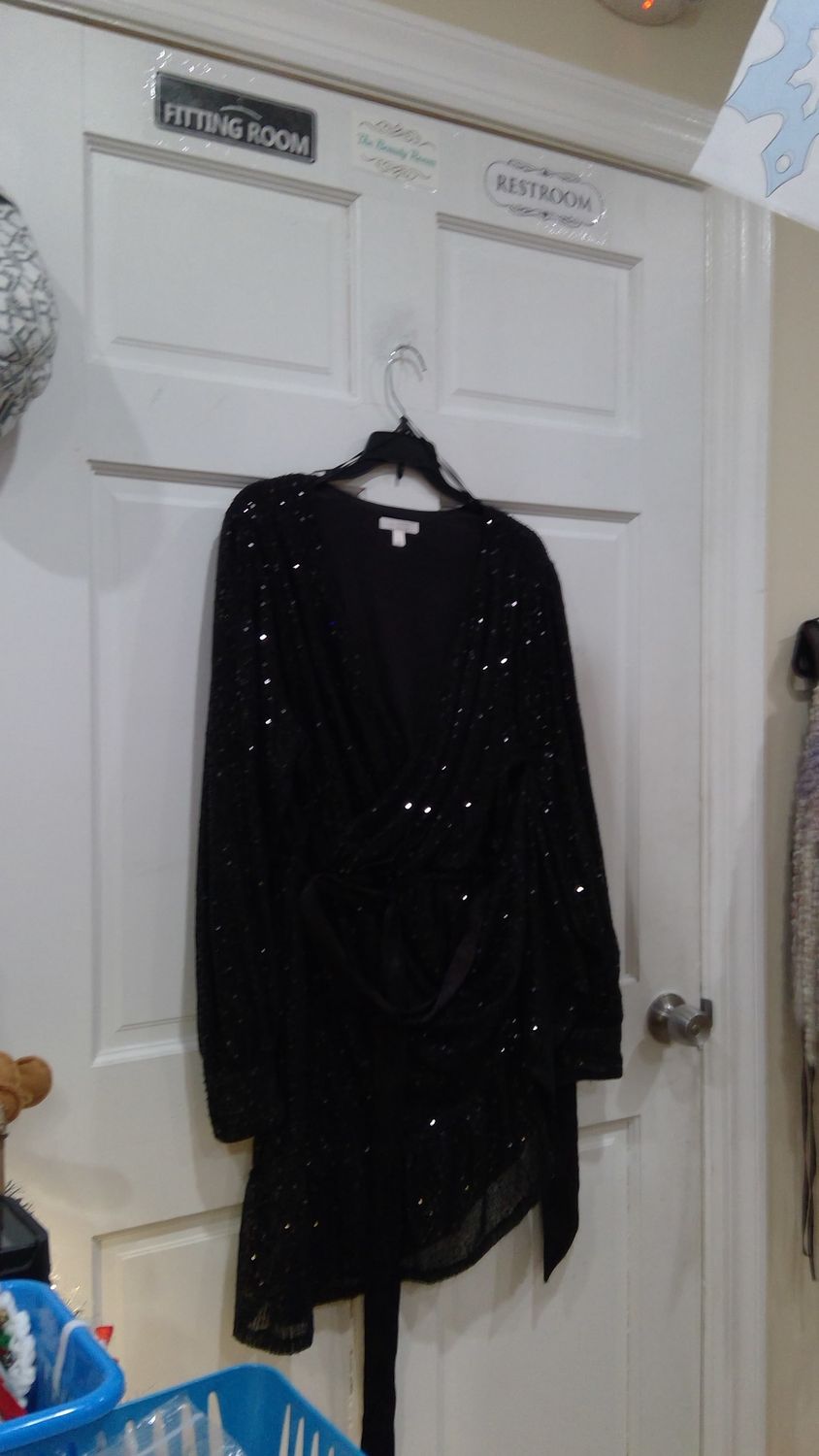 Lauren Conrad  Elegant Black sequence dress size