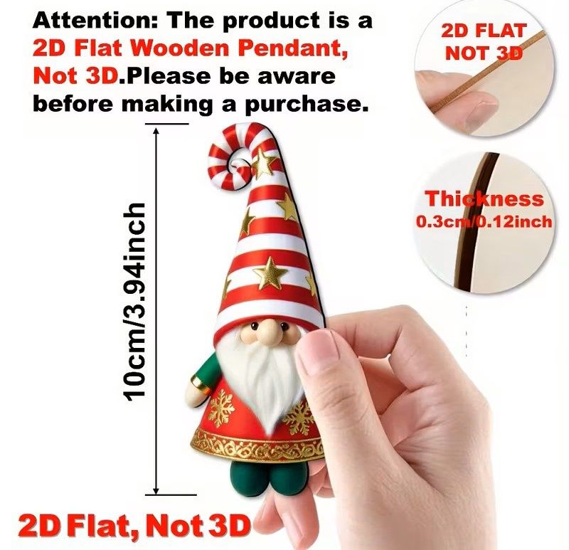 Christmas Gnomes ornaments Wooden