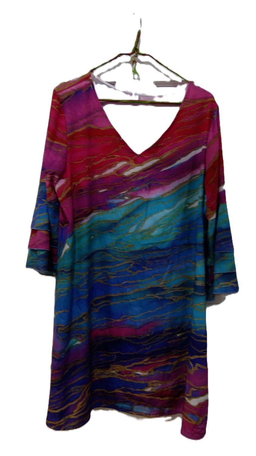 Womens Abstract Tunic Dress Size xl