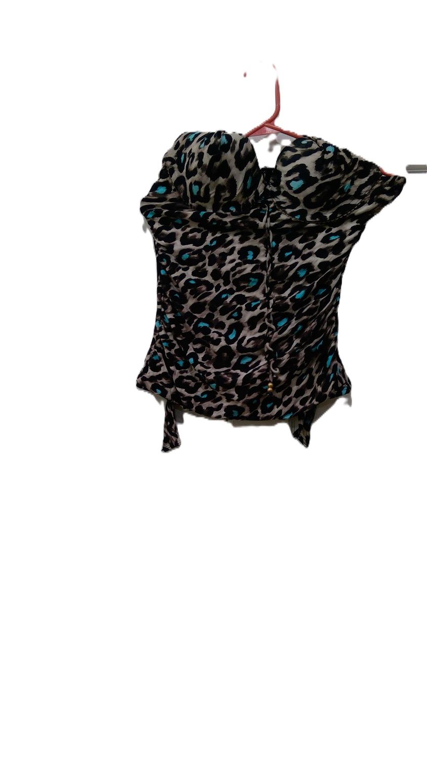 Leopard Print Corset Style Takini Top Size 32c/ 34c