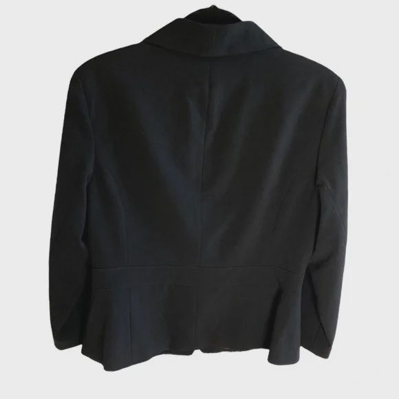 East 5 th Black 4 Button Down Blazer wool Size 12