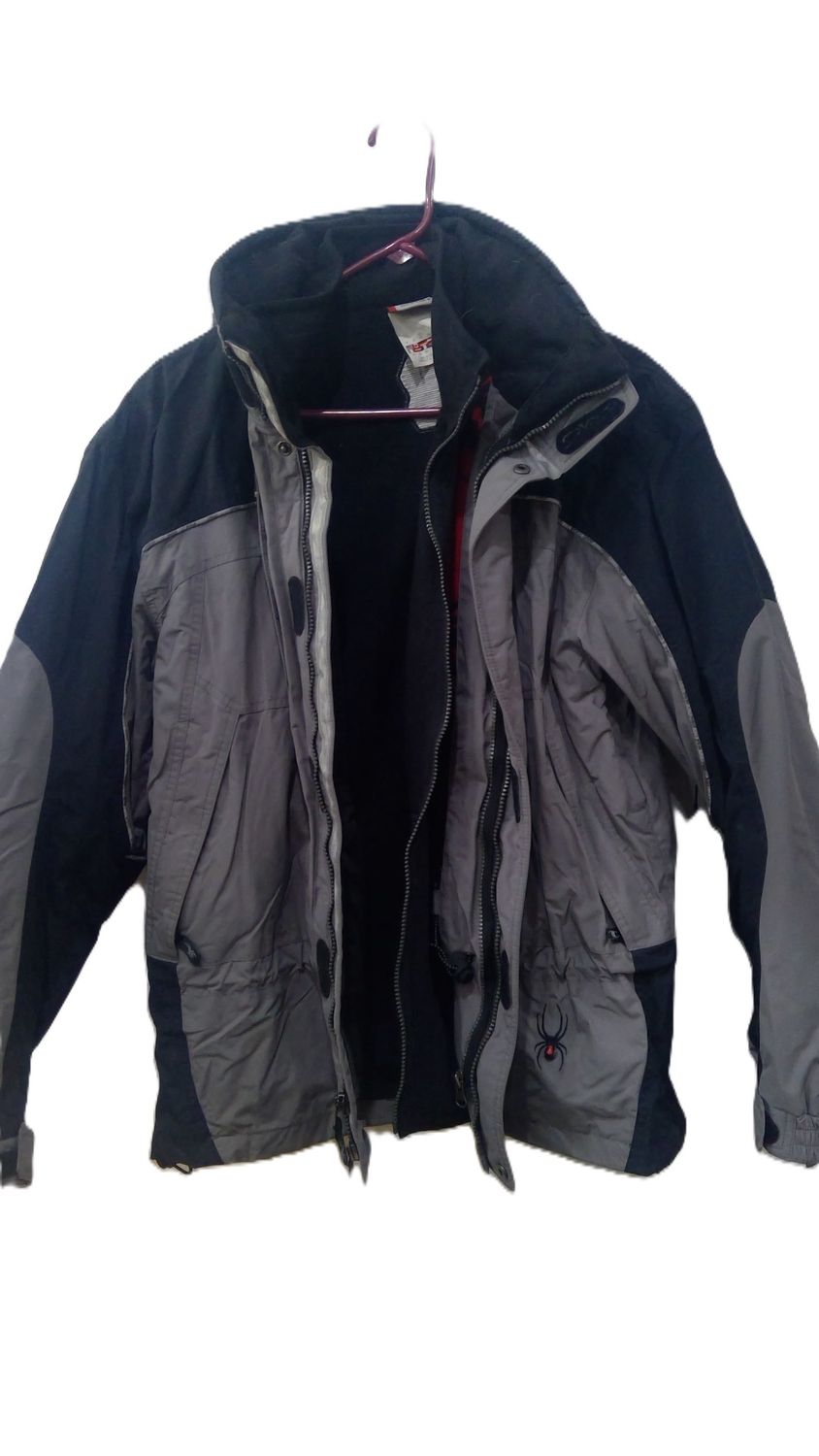 Spyder Black And Gray Coat Size m