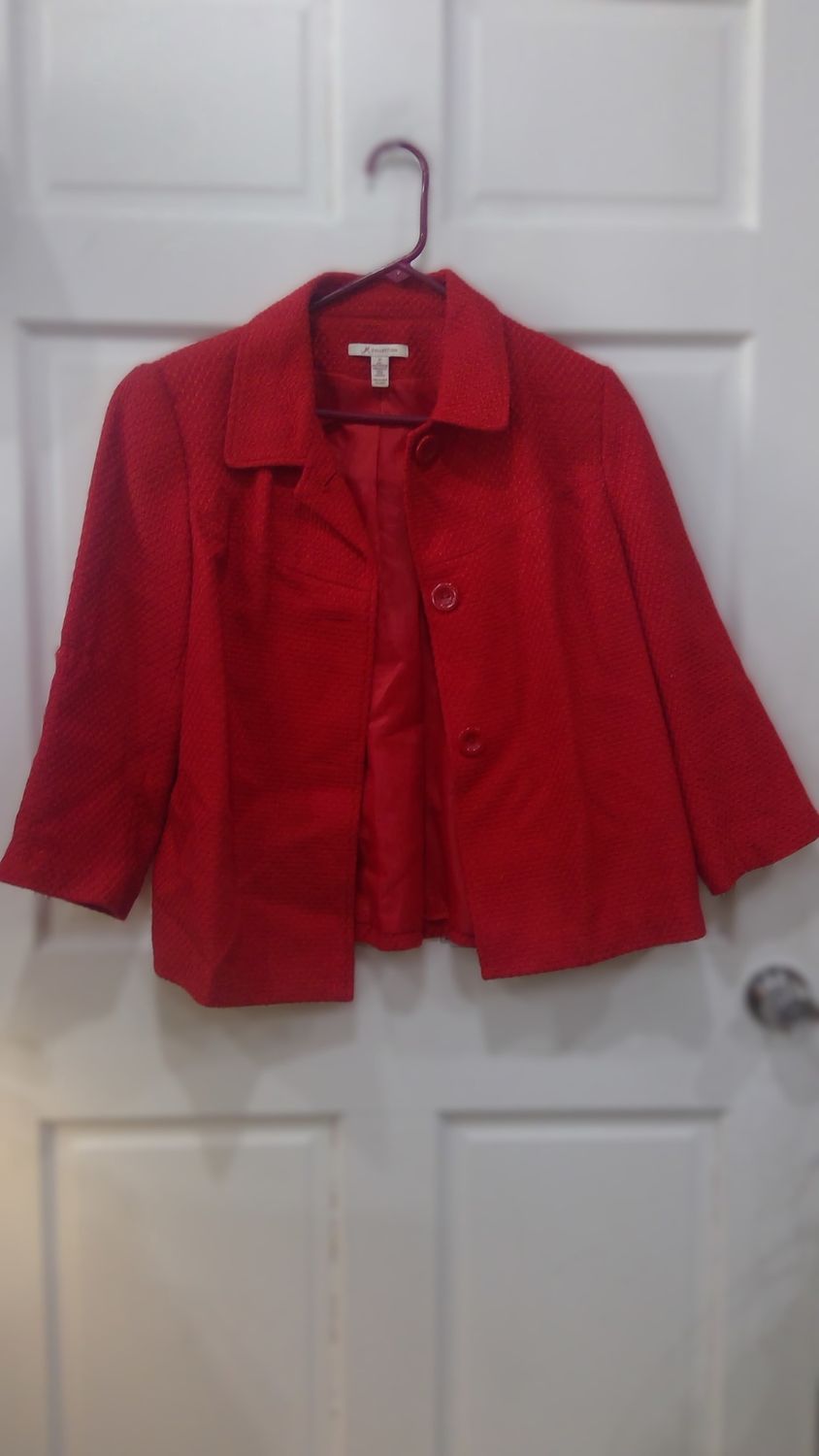 M Collection Red Blazer Size 12