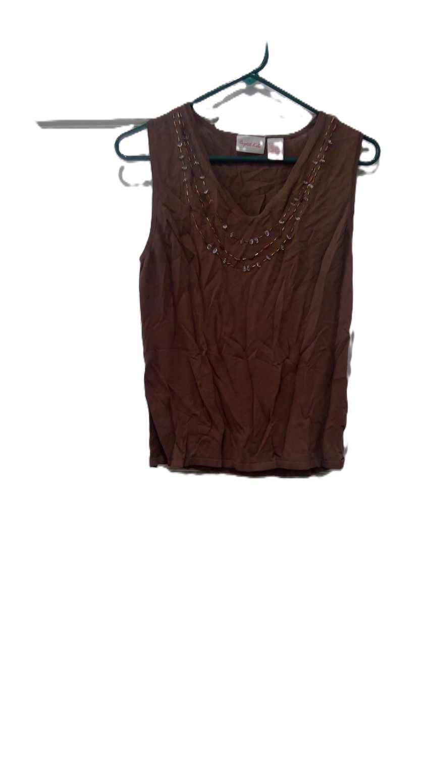 Crystal Kobe Brown Top Size l