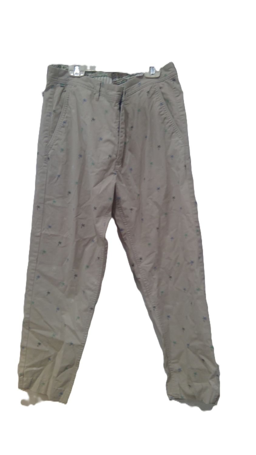 Ricky Singh Mens Embroided Khaki Beige Color Size  34